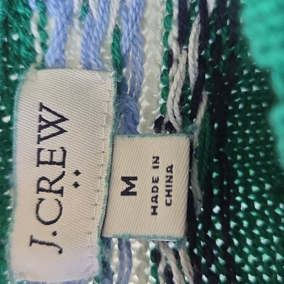J Crew Factory Fairisle green sweater size M - Picture 3 of 4